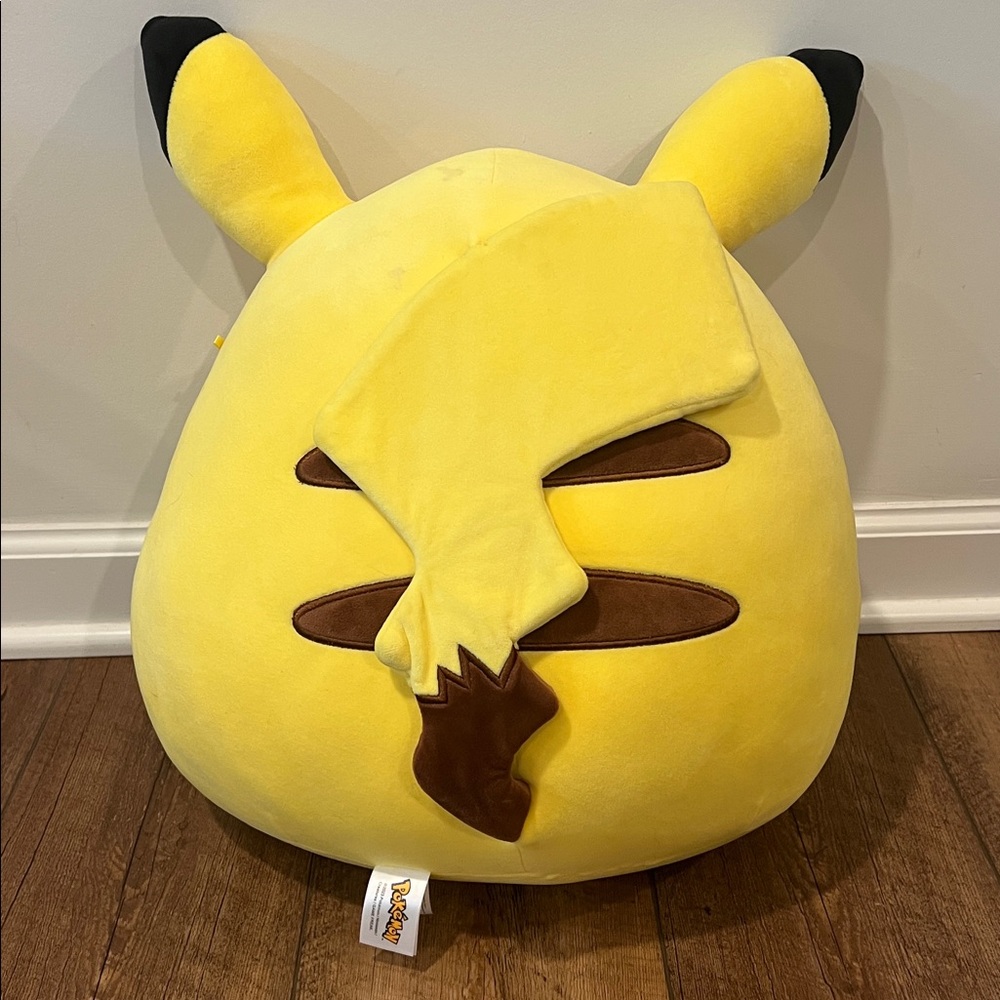 Squishmallow 14” Winking Pikachu, RARE - Picture 2 of 9